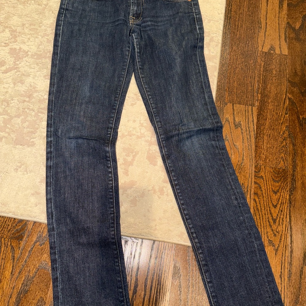 7 For All Mankind Dark Blue Straight Leg Roxanne Jeans